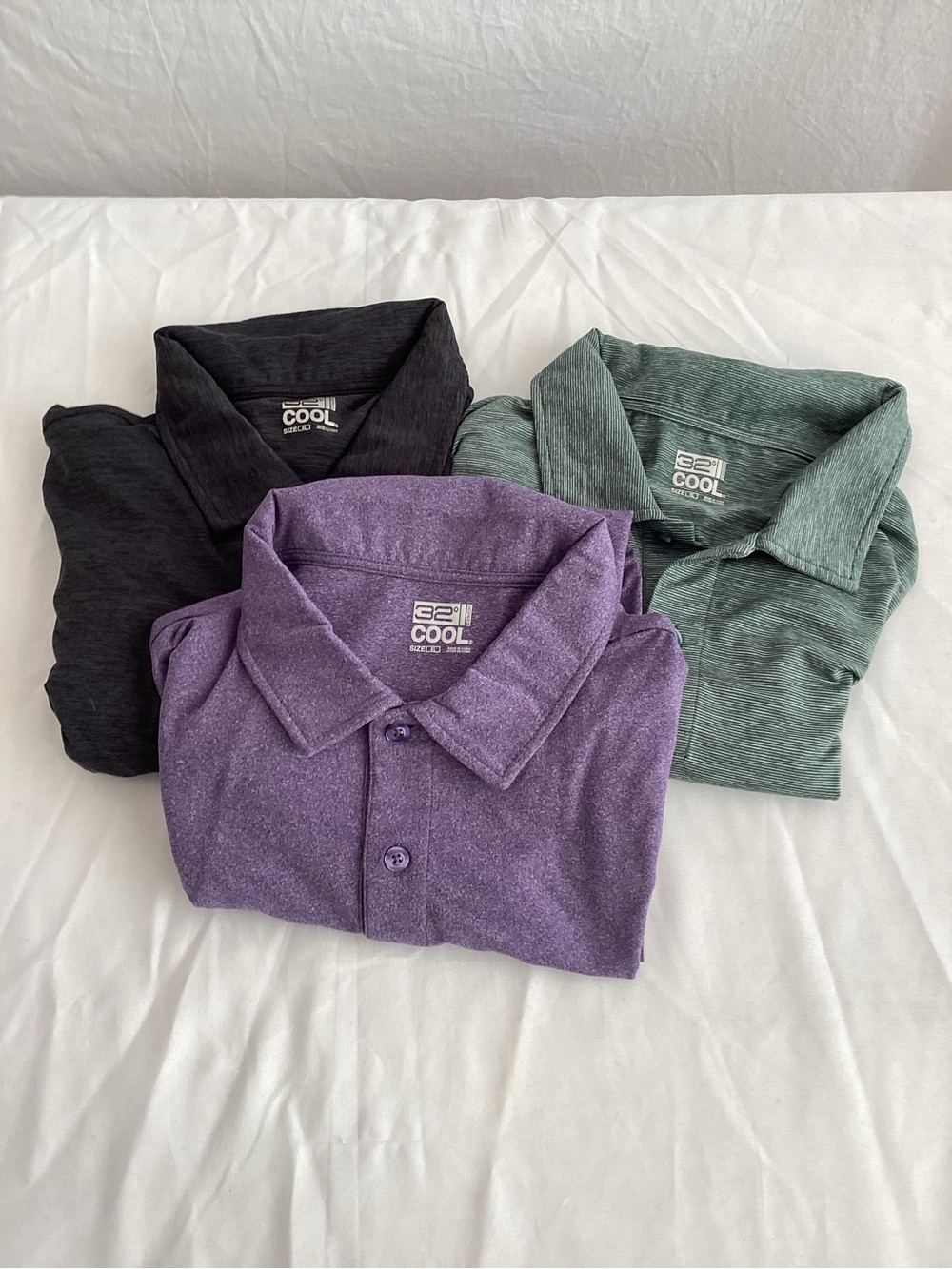 Men’s Performance 32 Cool Polo - Purple, Green, Black Size XL